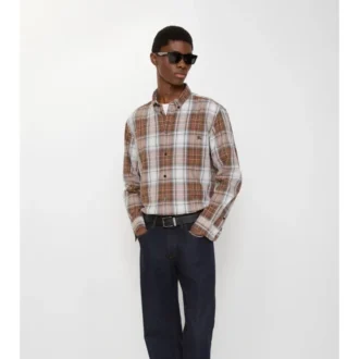 Camisas de algodón con estampado de cuadros Madras
