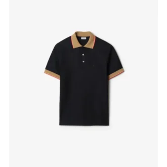Camisas de algodón con logotipo en el cuello