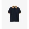 Camisas de algodón con logotipo en el cuello Camisas de algodón con logotipo en el cuello
