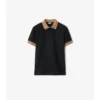 Camisas de algodón con logotipo en el cuello Camisas de algodón con logotipo en el cuello