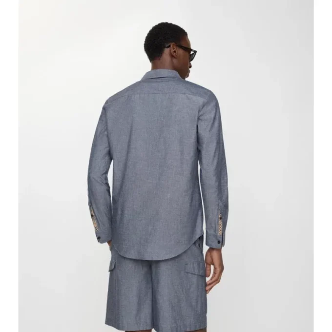 Camisas de corte regular en mezcla de algodón