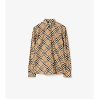 Camisas de franela de algodón a cuadros de corte holgado
