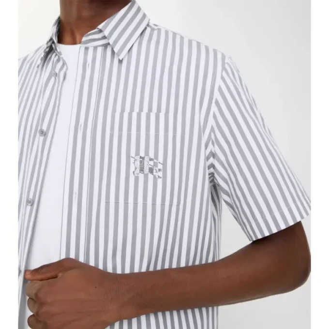 Camisas de popelín de algodón a rayas