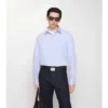 Camisas de popelín de algodón a rayas de corte regular