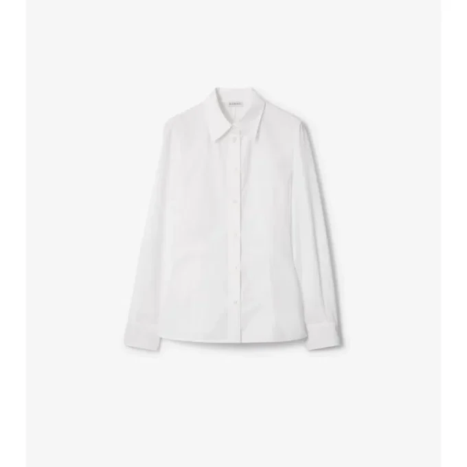 Camisas de popelín de algodón de corte ajustado