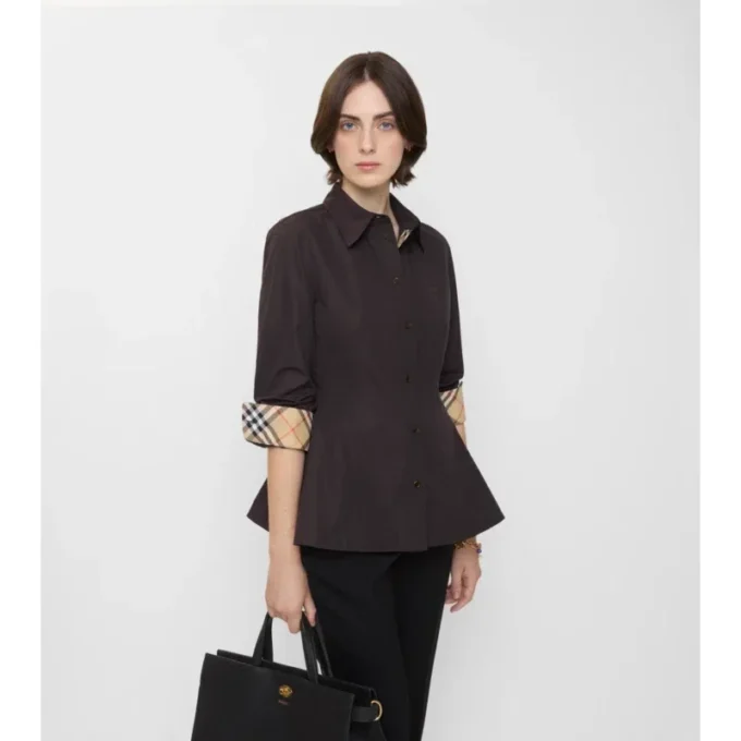 Camisas de popelín de algodón de corte ajustado