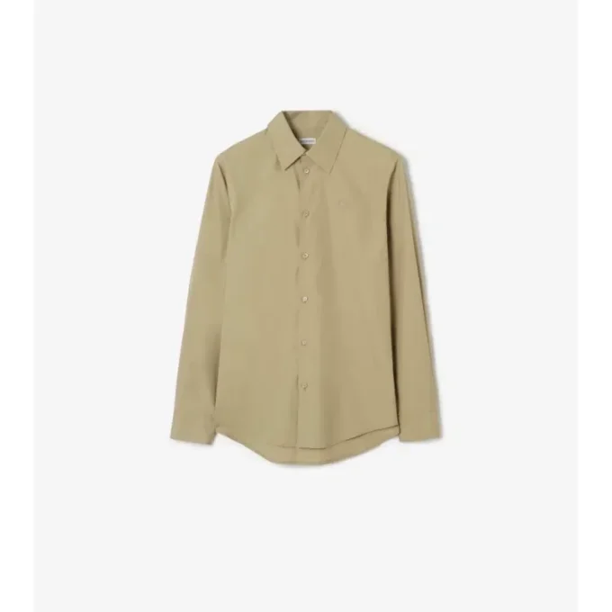 Camisas de popelín de algodón de corte regular