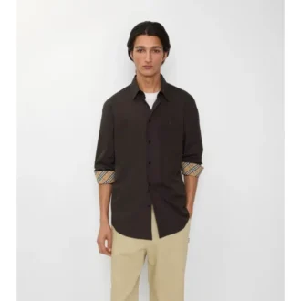 Camisas de popelín de algodón de corte regular