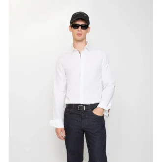 Camisas de popelín de algodón de corte regular