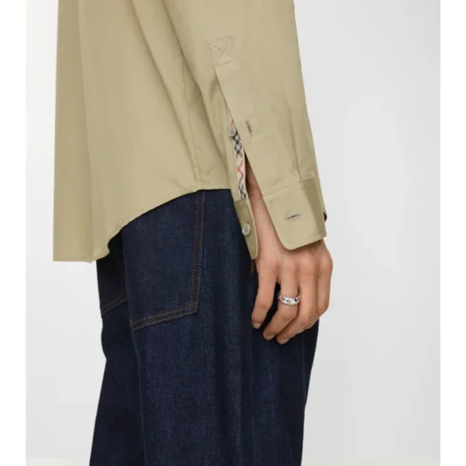 Camisas de popelín de algodón de corte regular