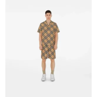 Camisas de seda con estampado de cuadros oversize