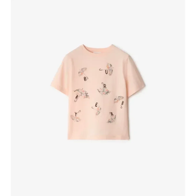 Camiseta de algodón con el logotipo del paraguas Camiseta de algodón con el logotipo del paraguas