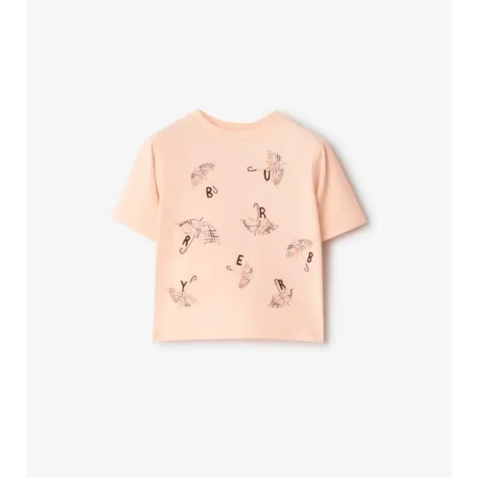 Camiseta de algodón con el logotipo del paraguas Camiseta de algodón con el logotipo del paraguas