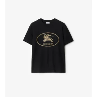 Camiseta de algodón con el sello del caballero