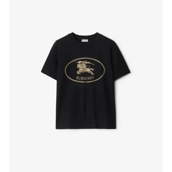 Camiseta de algodón con el sello del caballero