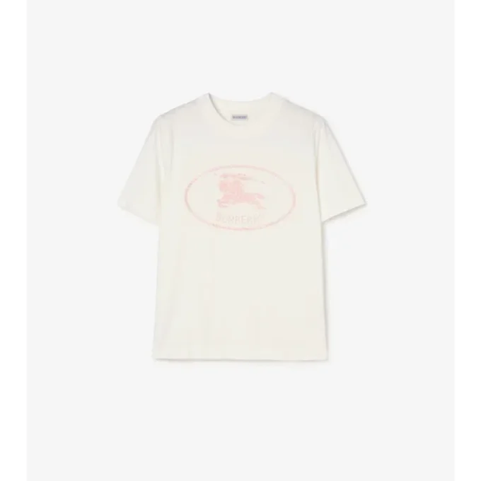 Camiseta de algodón con el sello del caballero