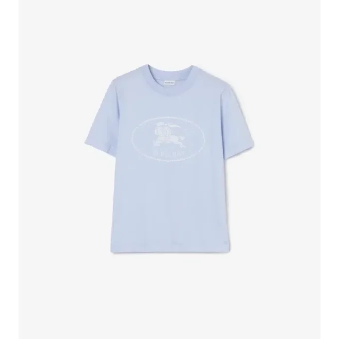 Camiseta de algodón con el sello del caballero