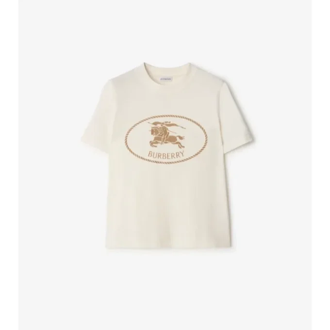 Camiseta de algodón con el sello del caballero