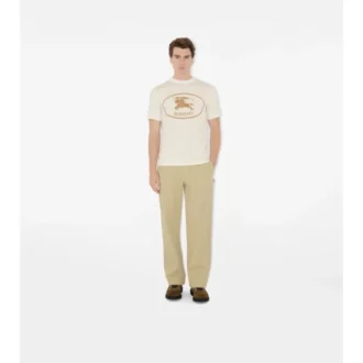Camiseta de algodón con estampado de caballero