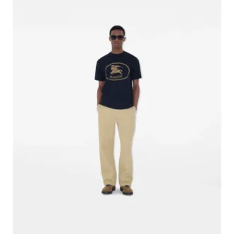 Camiseta de algodón con estampado de caballero