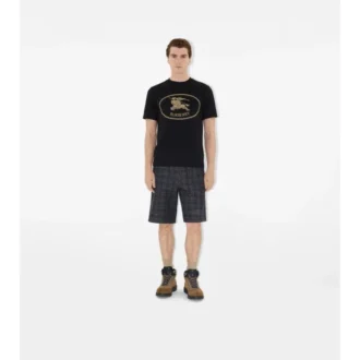 Camiseta de algodón con estampado de caballero