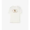 Camiseta de algodón con estampado de caballero a cuadros Camiseta de algodón con estampado de caballero a cuadros