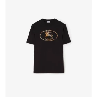 Camiseta de algodón con estampado de caballero a cuadros