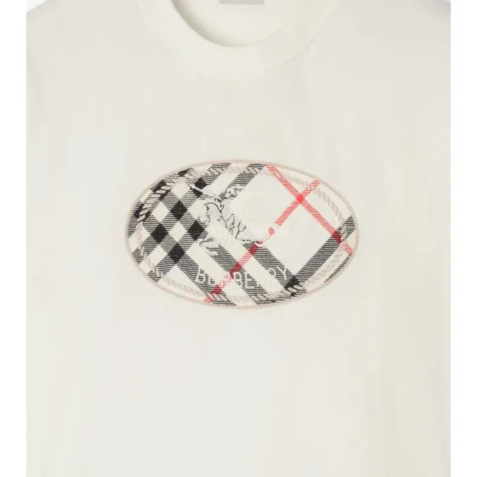 Camiseta de algodón con estampado de caballero a cuadros Camiseta de algodón con estampado de caballero a cuadros