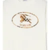Camiseta de algodón con estampado de caballero a cuadros Camiseta de algodón con estampado de caballero a cuadros