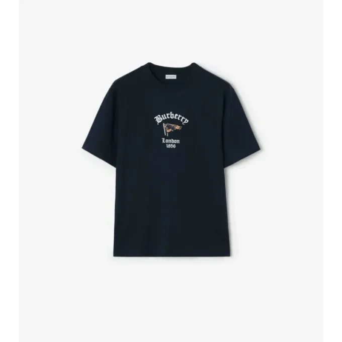 Camiseta de algodón con estampado de cuadros Camiseta de algodón con estampado de cuadros