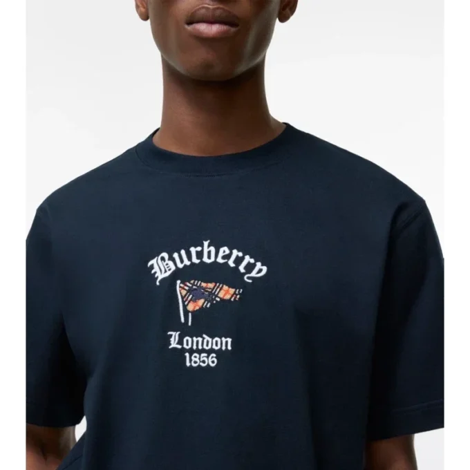 Camiseta de algodón con estampado de cuadros Camiseta de algodón con estampado de cuadros