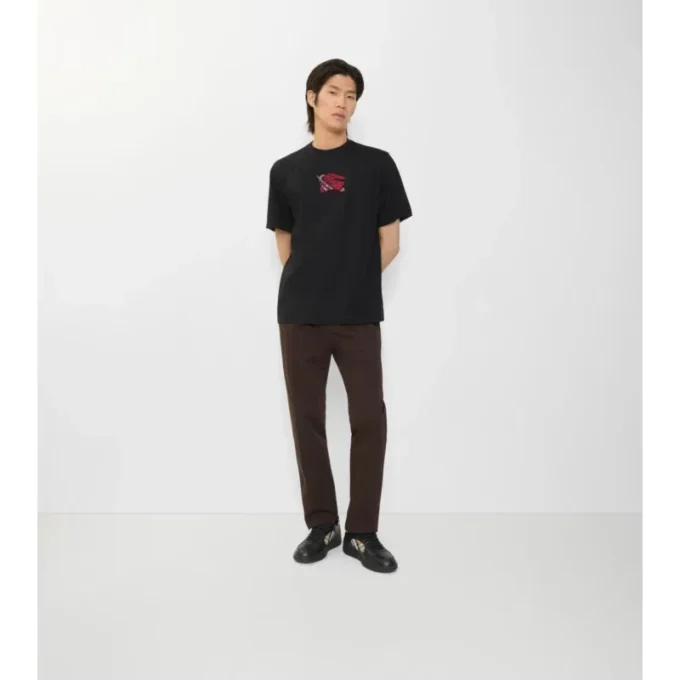 Camiseta de algodón con estampado EKD Check