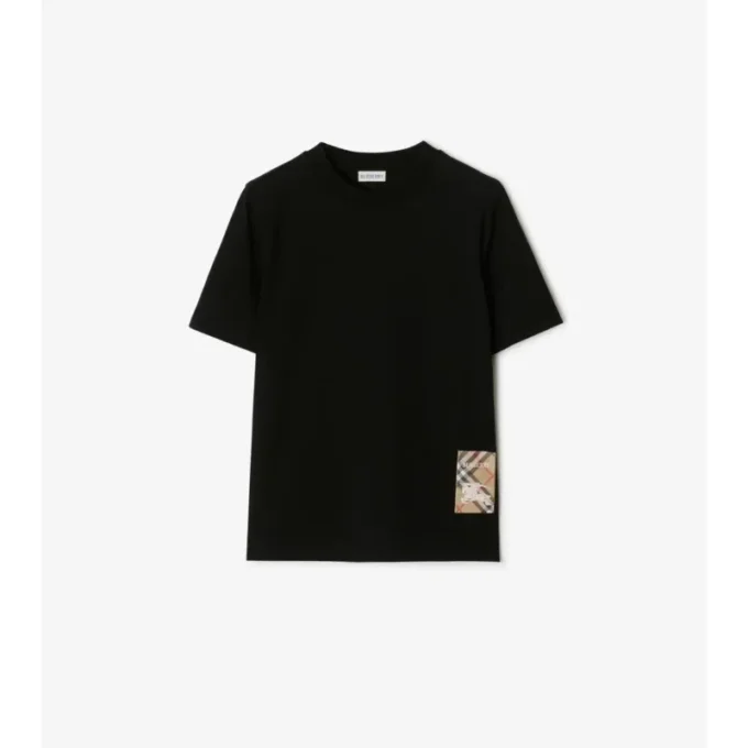 Camiseta de algodón con etiqueta Camiseta de algodón con etiqueta