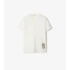 Camiseta de algodón con etiqueta de cuadros