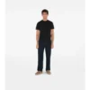 Camiseta de algodón con etiqueta de cuadros Camiseta de algodón con etiqueta de cuadros