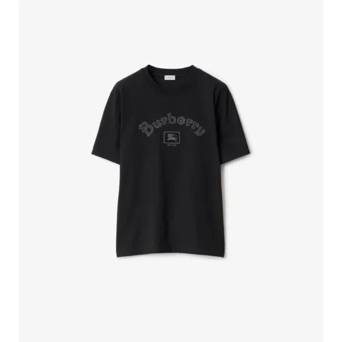 Camiseta de algodón con logotipo gótico Camiseta de algodón con logotipo gótico