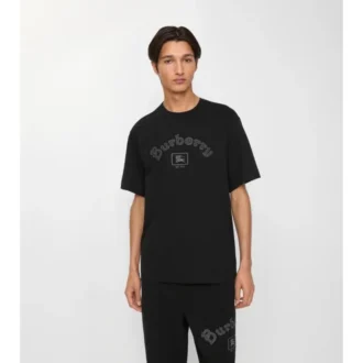Camiseta de algodón con logotipo gótico