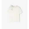Camiseta de algodón con mangas atadas Camiseta de algodón con mangas atadas