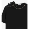 Camiseta de algodón con mangas atadas Camiseta de algodón con mangas atadas