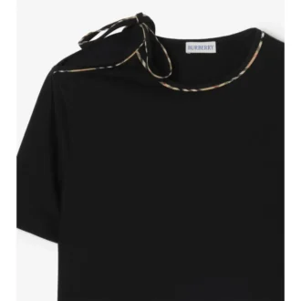 Camiseta de algodón con mangas atadas