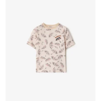 Camiseta de algodón con paraguas Camiseta de algodón con paraguas