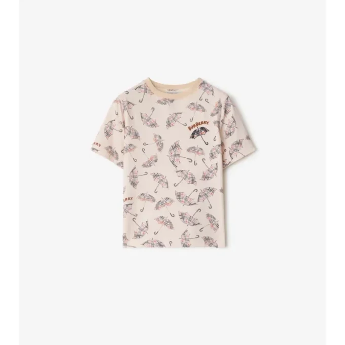 Camiseta de algodón con paraguas Camiseta de algodón con paraguas