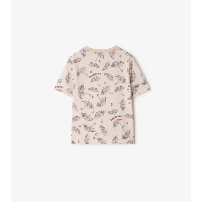 Camiseta de algodón con paraguas Camiseta de algodón con paraguas