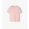 Camiseta de algodón con ribete de cuadros