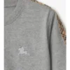 Camiseta de algodón con ribete de cuadros