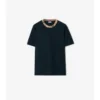 Camiseta de algodón con ribetes a cuadros