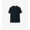 Camiseta de algodón con ribetes a cuadros