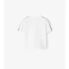 Camiseta de algodón con ribetes a cuadros Camiseta de algodón con ribetes a cuadros