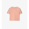 Camiseta de algodón con ribetes a cuadros Camiseta de algodón con ribetes a cuadros