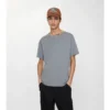 Camiseta de algodón con ribetes a cuadros Camiseta de algodón con ribetes a cuadros
